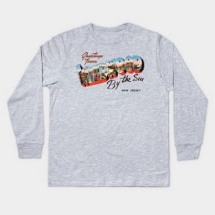 Greetings from Wildwood by the Sea Kids Long Sleeve T-Shirt